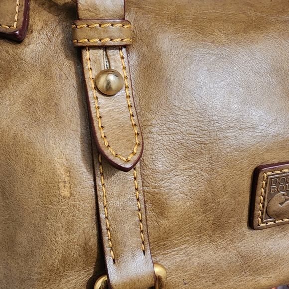 Dooney & Bourke Florentine Leather Satchel In Olive Green - Picture 7 of 13